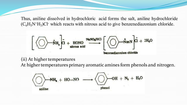 Reactions of aromatic amines | PDF | Chemistry | Science