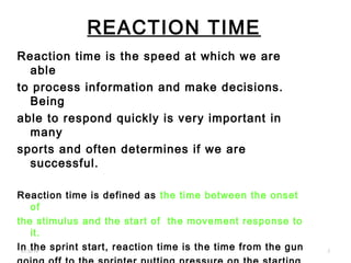 Reaction time PPT Free Download