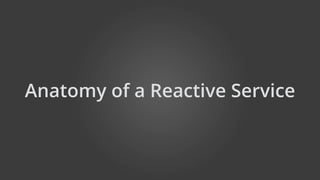 Anatomy of a Reactive Service
 