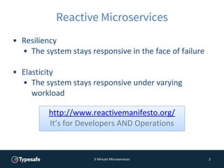 Reactive microservices with play and akka