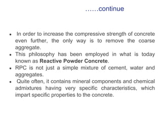 Reactive powder-concrete | PPTX