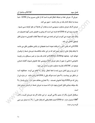 ٦٤
‫ﺳﻮم‬ ‫ﻓﺼﻞ‬GCSC‫آن‬ ‫ﺳﺎﺧﺘﺎر‬ ‫و‬
‫ﺟﺮﯾﺎن‬I‫از‬ ‫ﯾـﺎ‬ ‫ﺳـﺮي‬ ‫ﺧﺎزن‬ ‫از‬ ‫ﮐﻪ‬ ‫اﺳﺖ‬ ‫ﻗﺪرت‬ ‫اﻧﺘﻘﺎل‬ ‫ﺷﺒﮑﻪ‬ ‫در‬ ‫ﺧﻂ‬ ‫ﺟﺮﯾﺎن‬ ،GTO–‫ﻫـﺎ‬
‫ﺑ‬ ‫ﺑﺴﺘﻪ‬‫ﺑﺎﺷﻨﺪ‬ ‫ﻣﺪار‬ ‫در‬ ‫ﯾﮏ‬ ‫ﮐﺪام‬ ‫اﯾﻨﮑﻪ‬ ‫ﻪ‬–‫ﮐﻨﺪ‬ ‫ﻣﯽ‬ ‫ﻋﺒﻮر‬.
‫ﺟﺮﯾﺎن‬I‫آن‬ ‫ﻣﻘﺪار‬ ‫و‬ ‫اﺳﺖ‬ ‫ﺳﯿﻨﻮﺳﯽ‬ ‫ﻣﺘﻨﺎوب‬ ‫ﺟﺮﯾﺎن‬ ‫ﯾﮏ‬p.u1‫ﺷـﻮد‬ ‫ﻣـﯽ‬ ‫ﮔﺮﻓﺘﻪ‬ ‫ﻧﻈﺮ‬ ‫در‬.
‫ﮐﻪ‬ ‫اي‬ ‫وﯾﮋه‬ ‫ﺧﺎﺻﯿﺖ‬GTO‫در‬ ‫ﻫﻤـﻮاره‬ ‫آﻧﻬـﺎ‬ ‫ﺷﺪن‬ ‫ﺧﺎﻣﻮش‬ ‫و‬ ‫روﺷﻦ‬ ‫ﮐﻪ‬ ‫اﺳﺖ‬ ‫اﯾﻦ‬ ‫دارﻧﺪ‬ ‫ﻫﺎ‬
‫ﮐﻠ‬ ‫ﺗﻠﻔﺎت‬ ً‫ﻼ‬‫ﻋﻤ‬ ‫ﮐﻪ‬ ‫ﺷﻮد‬ ‫ﻣﯽ‬ ‫ﺑﺎﻋﺚ‬ ‫اﻣﺮ‬ ‫اﯾﻦ‬ ‫و‬ ‫ﮔﯿﺮد‬ ‫ﻣﯽ‬ ‫ﺻﻮرت‬ ‫ﺻﻔﺮ‬ ‫وﻟﺘﺎژ‬‫ﻗﺎﺑﻞ‬ ‫ﻣﯿﺰان‬ ‫ﺑﻪ‬ ‫ﯿﺪزﻧﯽ‬
‫ﯾﺎﺑﺪ‬ ‫ﻣﯽ‬ ‫ﮐﺎﻫﺶ‬ ‫ﺗﻮﺟﻬﯽ‬.
GTO‫ﻣﺎﻧـﺪ‬ ‫ﻣﯽ‬ ‫ﺑﺎﻗﯽ‬ ‫ﻣﻌﮑﻮس‬ ‫ﺑﺎﯾﺎس‬ ‫در‬ ‫ﻫﻤﭽﻨﺎن‬ ‫اﺳﺖ‬ ‫ﻧﻤﻮده‬ ‫درﯾﺎﻓﺖ‬ ‫را‬ ‫آﺗﺶ‬ ‫ﭘﺎﻟﺲ‬ ‫ﮐﻪ‬ ‫اي‬
‫ﺑﺮﻗـﺮار‬ ‫را‬ ‫ﺧـﻂ‬ ‫ﺟﺮﯾـﺎن‬ ‫ﺑﻼﻓﺎﺻـﻠﻪ‬ ‫ﺣﺎﻟﺖ‬ ‫اﯾﻦ‬ ‫در‬ ‫ﮐﻪ‬ ‫ﮐﻨﺪ‬ ‫ﻋﺒﻮر‬ ‫ﺻﻔﺮ‬ ‫از‬ ‫ﺧﺎزن‬ ‫وﻟﺘﺎژ‬ ‫اﯾﻨﮑﻪ‬ ‫ﺗﺎ‬
‫ﮐﺮد‬ ‫ﺧﻮاﻫﺪ‬.‫ﭼﻨﺎﻧﭽﻪ‬GTO-p,GTO-n‫و‬ ‫ﺳـﯿﮑﻞ‬ ‫ﻫـﺮ‬ ‫در‬ ‫ﺑـﺎر‬ ‫ﯾﮏ‬ ‫ﮐﺪام‬ ‫ﻫﺮ‬‫زاوﯾـﻪ‬ ‫در‬
‫ﺧﺎﻣﻮﺷﯽ‬γ‫ﻧﺎﺷﯽ‬‫ﺧـﺎزن‬ ‫آﻧﮕـﺎه‬ ‫ﺷـﻮﻧﺪ‬ ‫ﺧﺎﻣﻮش‬ ‫ﺧﻂ‬ ‫ﺳﯿﻨﻮﺳﯽ‬ ً‫ﻼ‬‫ﮐﺎﻣ‬ ‫ﺟﺮﯾﺎن‬ ‫ﺻﻔﺮ‬ ‫از‬ ‫ﻋﺒﻮر‬ ‫از‬
‫در‬ ‫ﻣﻮﺟﻮد‬GCSC‫ﺷﻮد‬ ‫ﻣﯽ‬ ‫دﺷﺎرژ‬ ‫و‬ ‫ﺷﺎرژ‬ ‫ﻣﺘﻨﺎوب‬ ‫ﭘﻼرﯾﺘﻪ‬ ‫ﺑﺎ‬.
‫وﻟﺘﺎژ‬ ، ‫اﻧﺘﻘﺎل‬ ‫ﺧﻂ‬ ‫ﺑﺎ‬ ‫ﺷﺪه‬ ‫ﺳﺮي‬ ‫اﻟﻤﺎن‬ ‫روي‬ ‫ﺑﺮ‬ ‫رو‬ ‫اﯾﻦ‬ ‫از‬VC‫ﮔﺮدد‬ ‫ﻣﯽ‬ ‫ﻇﺎﻫﺮ‬.‫ﻫﻤﺎﻧ‬‫ﮐـﻪ‬ ‫ﮕﻮﻧﻪ‬
‫ﭘﯿﺪاﺳﺖ‬ ‫ﻧﯿﺰ‬ ‫ﺷﮑﻞ‬ ‫در‬VC‫ﯾ‬ ‫ﻫﺮﮔﺎه‬ ‫اﺳﺖ‬ ‫ﺻﻔﺮ‬‫از‬ ‫ﮑﯽ‬GTO‫ﺑﺎﺷﺪ‬ ‫روﺷﻦ‬ ‫ﻫﺎ‬.‫از‬ ‫اي‬ ‫ﺑـﺎره‬ ‫در‬
‫دو‬ ‫ﮐﻪ‬ ‫زﻣﺎن‬GTO، ‫ﻫﺴﺘﻨﺪ‬ ‫ﺧﺎﻣﻮش‬ ً‫ﺎ‬‫ﺗﻮاﻣ‬VC‫دارد‬ ‫ﺻﻔﺮ‬ ‫ﻣﺨﺎﻟﻒ‬ ‫ﻣﻘﺪاري‬.‫وﻟﺘـﺎژ‬ ‫ﺑﺮاي‬VC
‫ﺧـﻂ‬ ‫ﺟﺮﯾﺎن‬ ‫ﺑﻪ‬ ‫ﻧﺴﺒﺖ‬ ‫ﮐﻪ‬ ‫دارد‬ ‫وﺟﻮد‬ ‫ﮐﻨﺘﺮل‬ ‫ﻗﺎﺑﻞ‬ ‫ﺑﻨﯿﺎدي‬ ‫ﻣﻮﻟﻔﻪ‬ ‫ﯾﮏ‬л‫ﻓـﺎز‬ ‫ﭘـﯿﺶ‬ ‫رادﯾـﺎن‬
‫اﺳﺖ‬.
‫ﮐﻨﺘﺮل‬ ‫ﺳﯿﮕﻨﺎل‬G2‫ﻣﺘﻤﻢ‬ ‫از‬ ‫را‬G1‫ﮔﯿﺮﯾﻢ‬ ‫ﻣﯽ‬.‫ﭼﻪ‬ ‫اﮔﺮ‬ ‫ﺣﺎﻟﺖ‬ ‫اﯾﻦ‬ ‫در‬‫ﮔﯿـﺖ‬ ‫ﺟﺮﯾـﺎن‬C1‫در‬
1800
‫اﻣﺎ‬ ، ‫دارد‬ ‫اﺳﺘﻤﺮار‬GTO‫ﺧﺎزن‬ ‫وﻟﺘﺎژ‬ ‫ﮐﻪ‬ ‫وﻗﺘﯽ‬ ‫ﻓﻘﻂ‬ ‫ﻣﺜﺒﺖ‬)VC(‫ﻣـﯽ‬ ‫ﺑـﺮ‬ ‫ﺻـﻔﺮ‬ ‫ﺑﻪ‬
‫ﺻﺪد‬ ‫در‬ ‫و‬ ‫ﮔﺮدد‬
www.powerengineering.blogfa.com
w
w
w
.pow
erengineering.blogfa.com
 