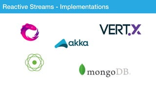 Reactive Streams - Implementations
 