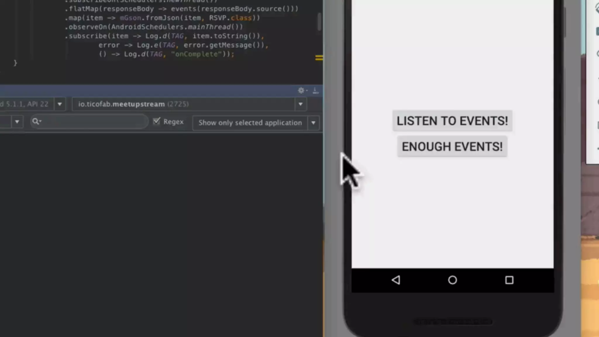 RxJava: demo with Meetup Streams 