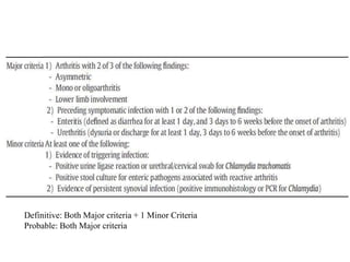 Definitive: Both Major criteria + 1 Minor Criteria
Probable: Both Major criteria
 