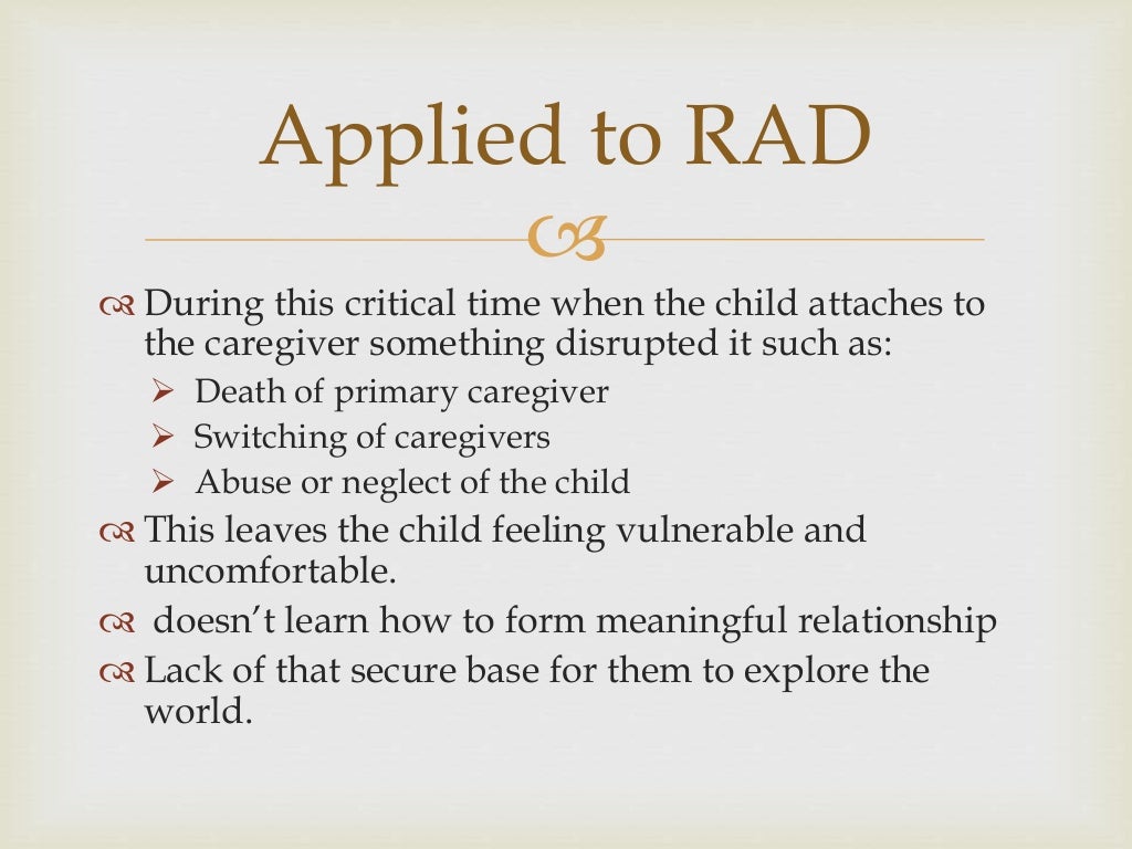 Reactive attachment disorder