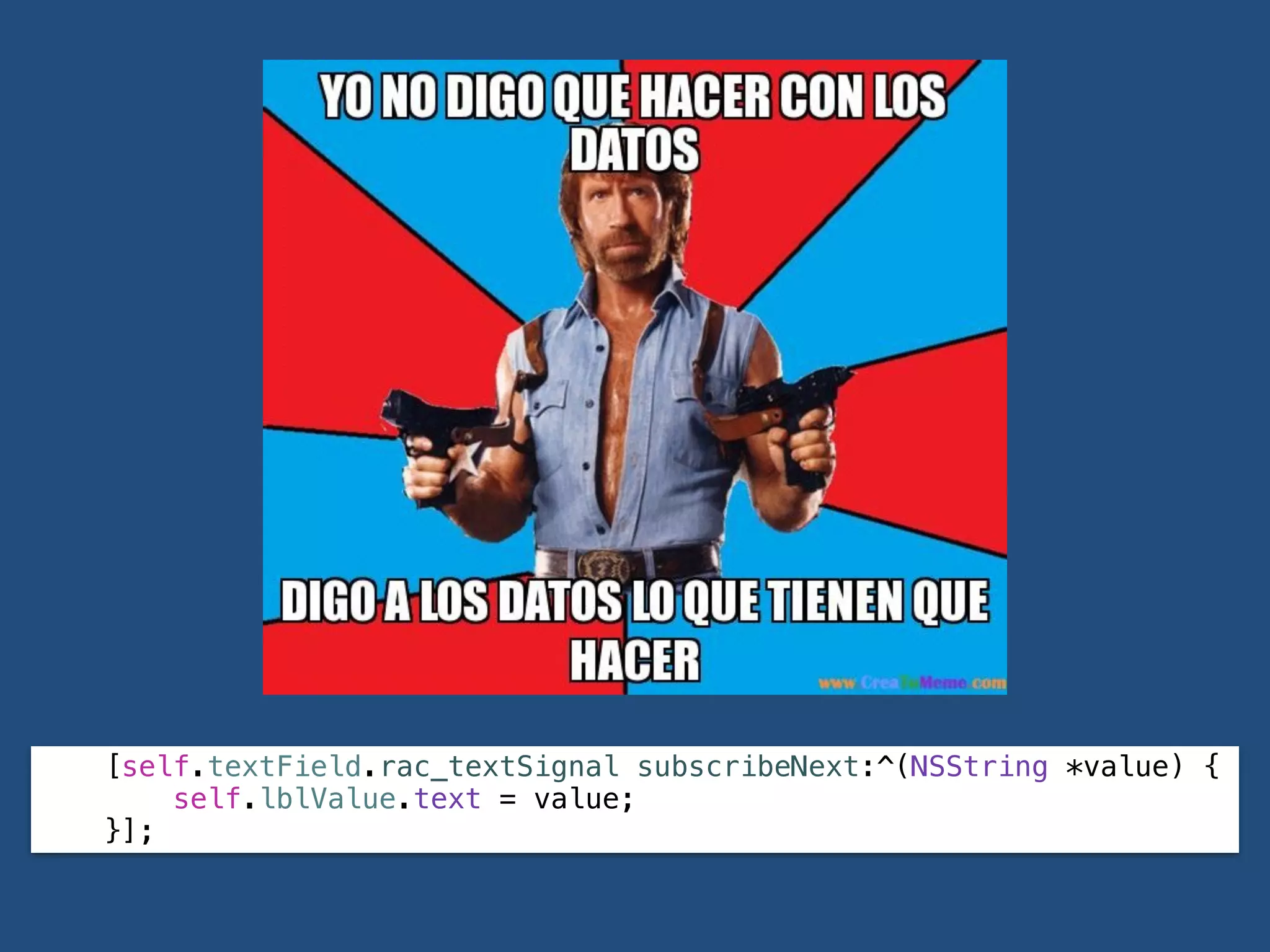 [self.textField.rac_textSignal subscribeNext:^(NSString *value) {
self.lblValue.text = value;
}];
 