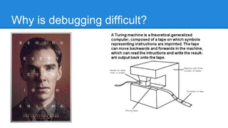 Why is debugging difficult?
 