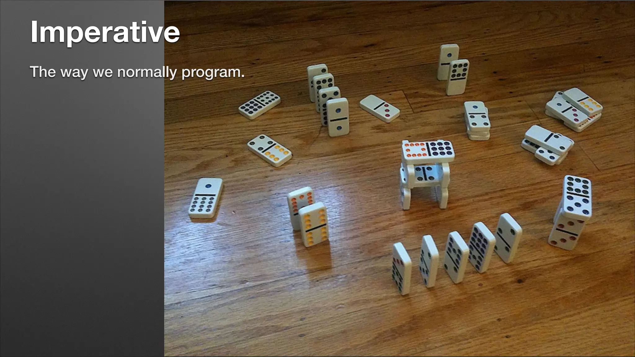 Imperative
The way we normally program.

 