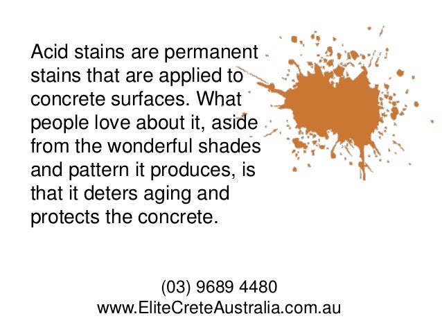 Reactive Concrete Stain Elite Crete System Chem Stone Ppt
