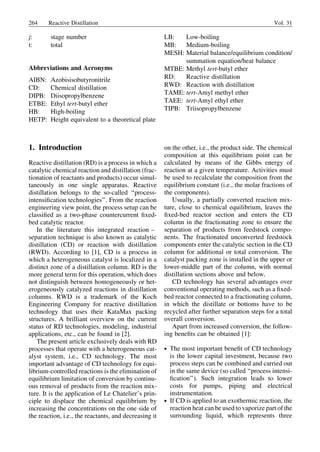 Reactive distillation | PDF