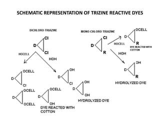 SCHEMATIC REPRESENTATION OF TRIZINE REACTIVE DYES
 