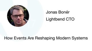How Events Are Reshaping Modern Systems
Jonas Bonér

Lightbend CTO
 
