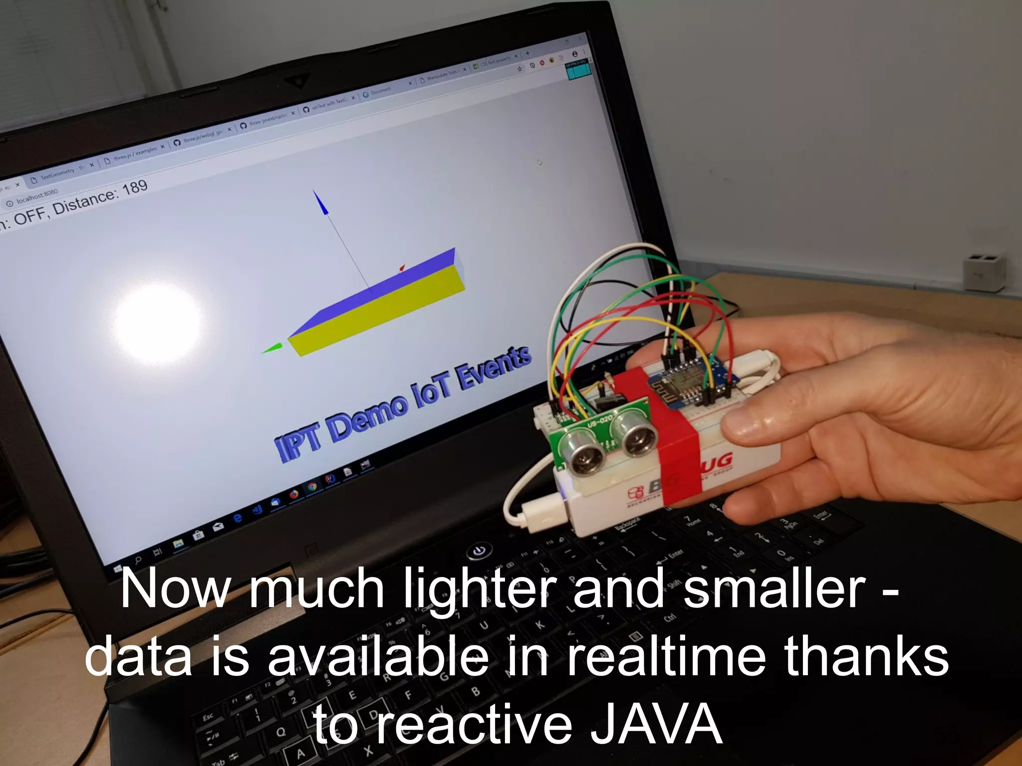 55
Now much lighter and smaller -
data is available in realtime thanks
to reactive JAVA
 