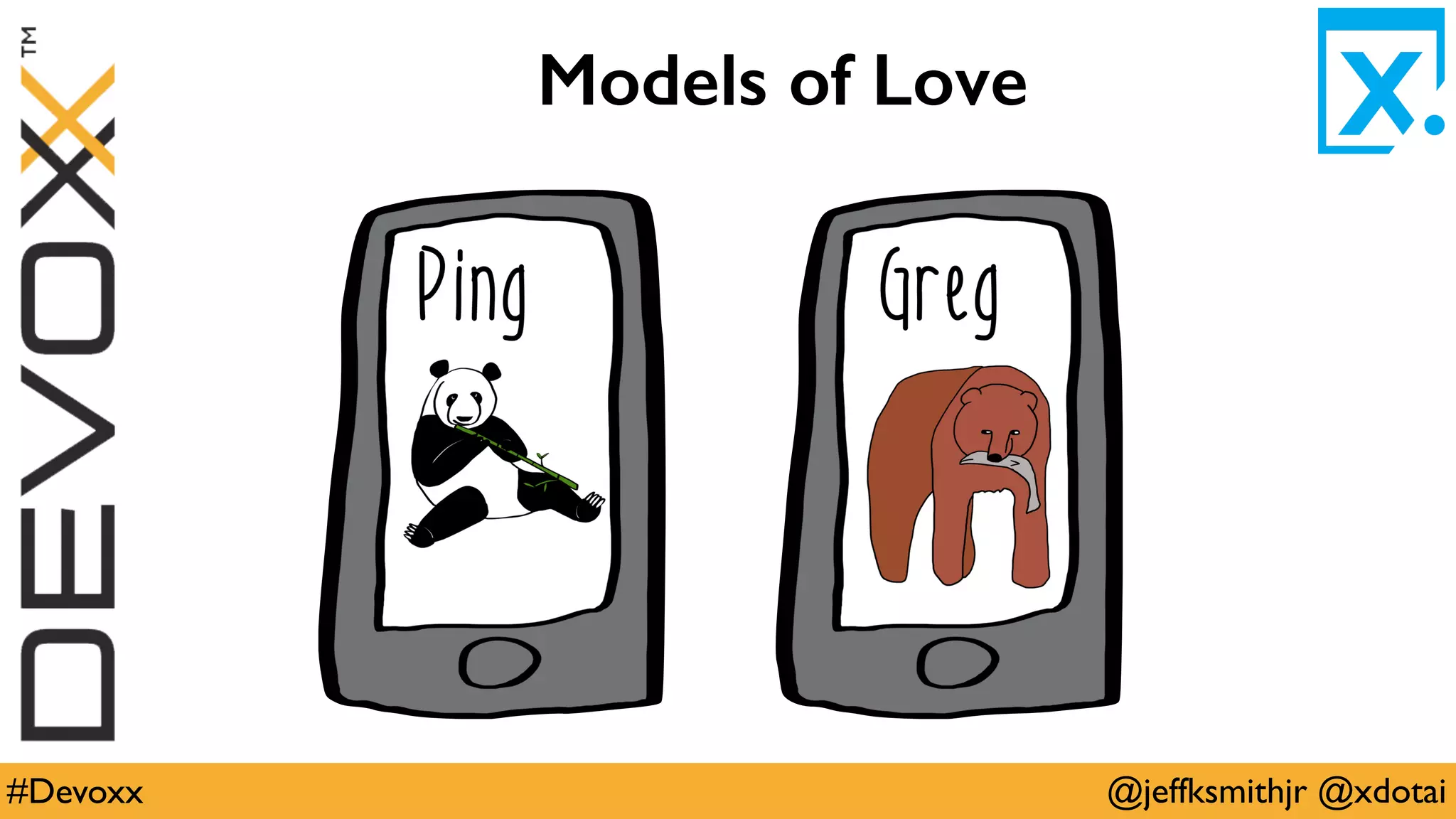 @jeffksmithjr @xdotai#Devoxx
Models of Love
 