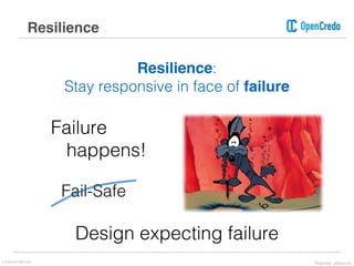Resilience:
Stay responsive in face of failure
Resilience
Design expecting failure
Failure
happens!
Fail-Safe
Lorenzo Nicora Reactive μServices
 