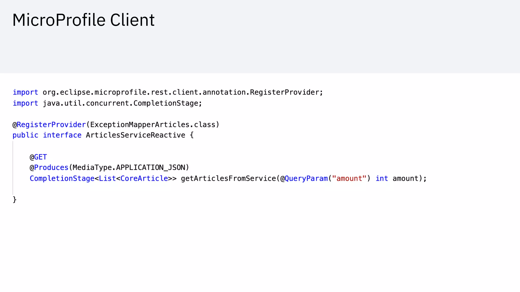 MicroProfile Client
 