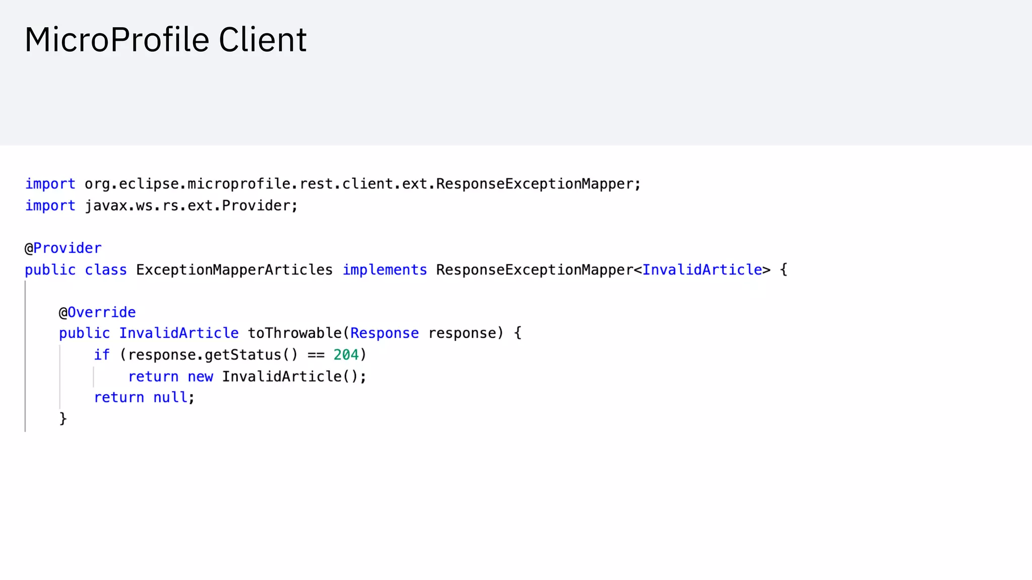 MicroProfile Client
 