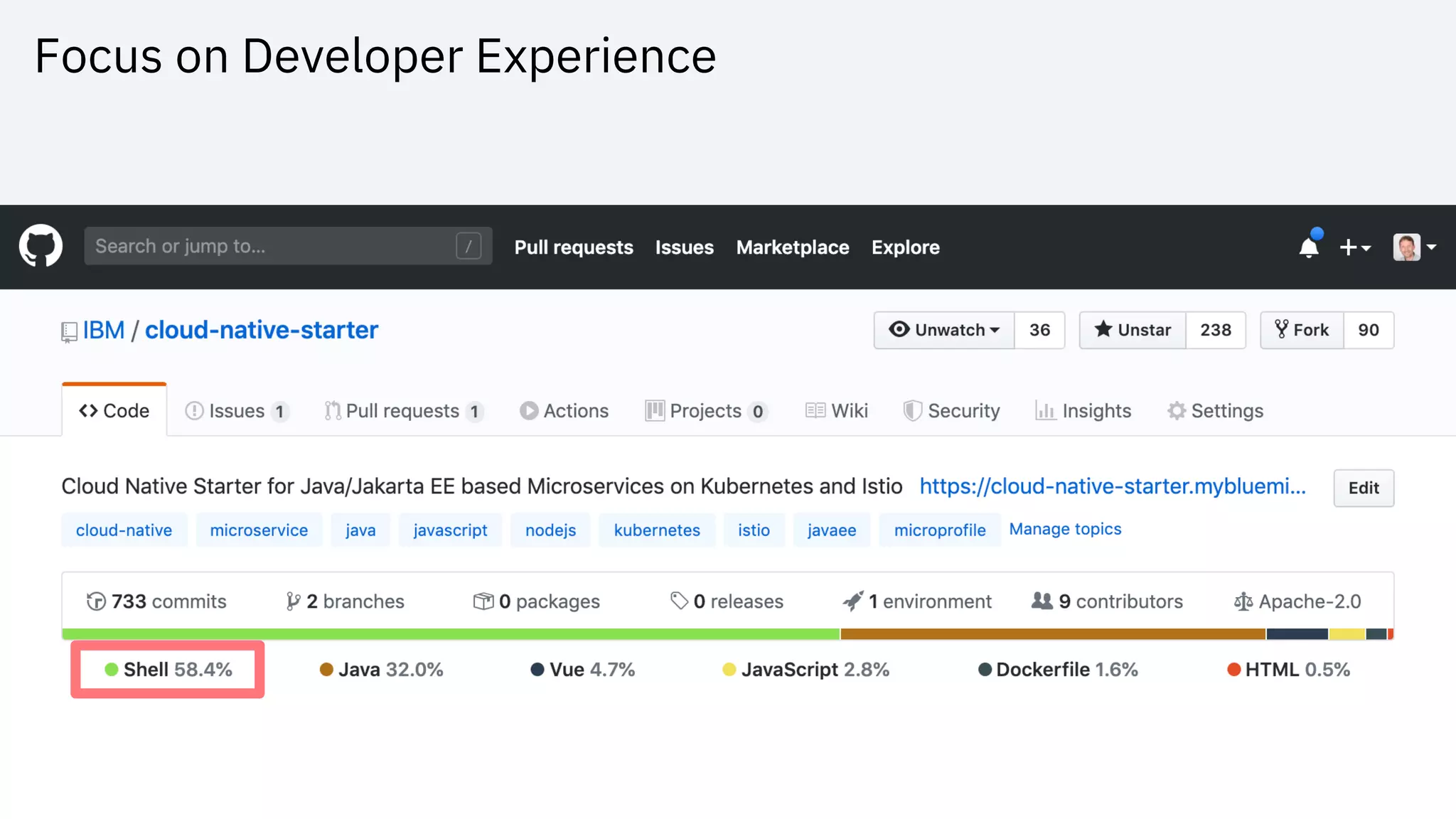 Focus on Developer Experience
 