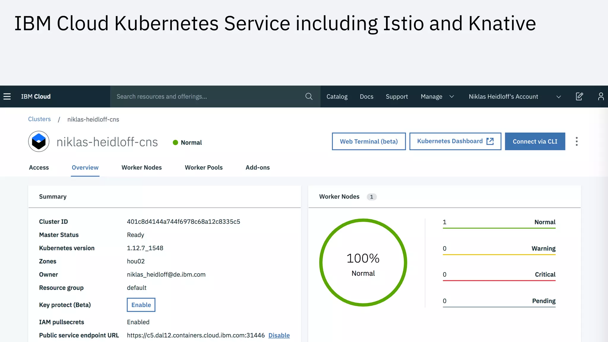 IBM Cloud Kubernetes Service including Istio and Knative
 