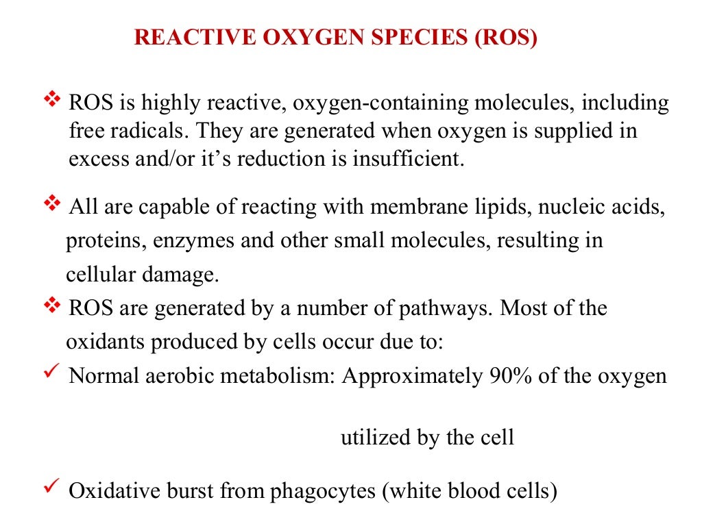 Reactive oxygen species