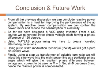 Reactive power compensation using statcom | PPTX