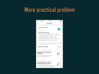 More practical problem
 