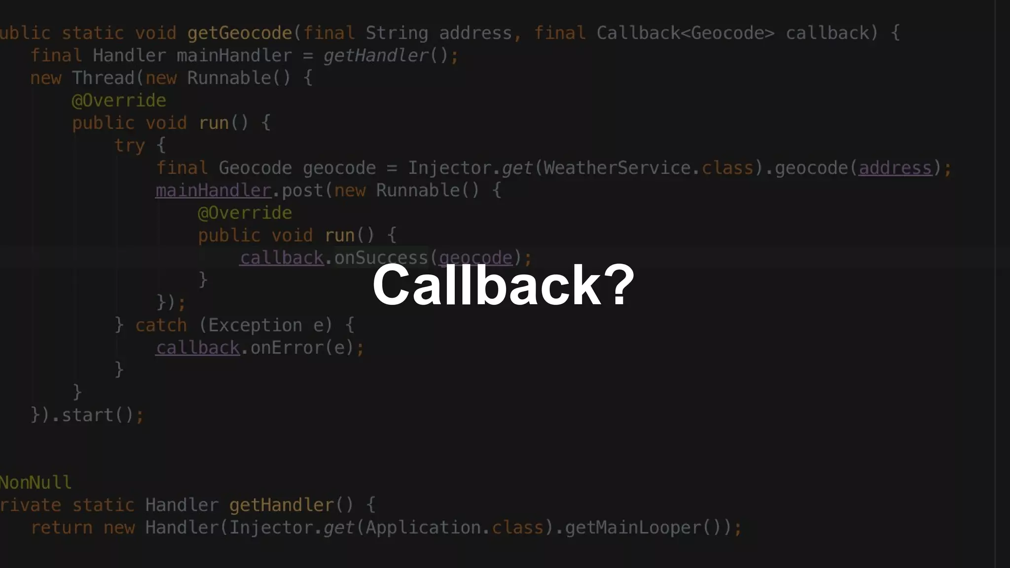 Callback?
 