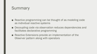 Demystifying Reactive Programming | PPT