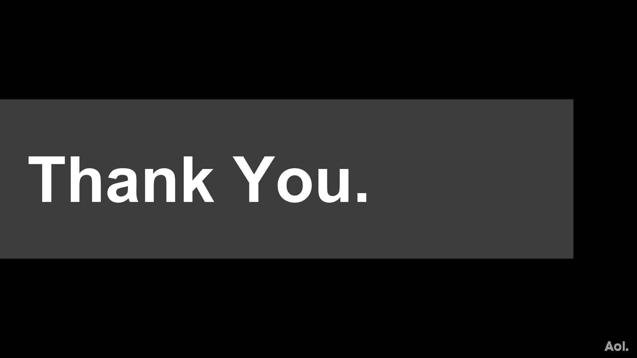 Thank You.
 