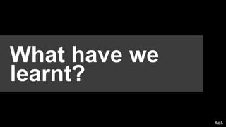 What have we
learnt?
 