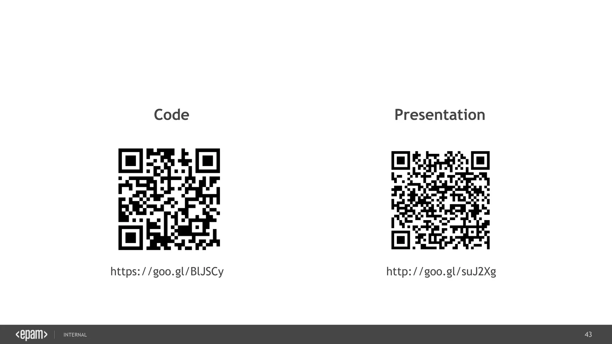43SEC-2015
Code Presentation
https://goo.gl/BlJSCy http://goo.gl/suJ2Xg
 