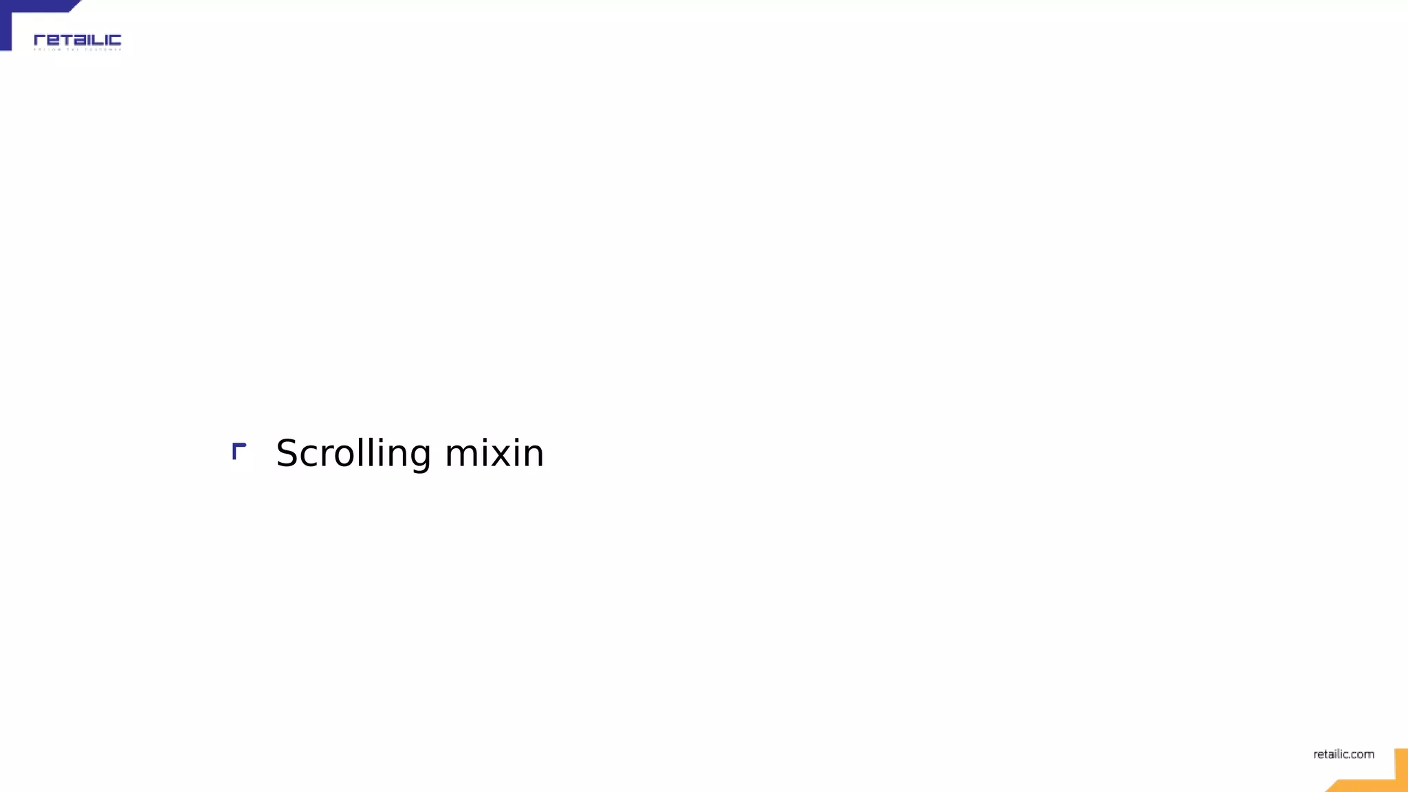 Scrolling mixin 