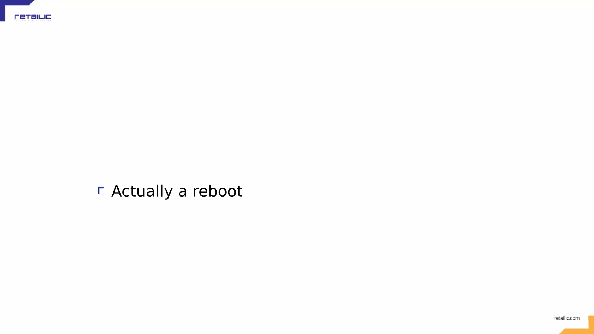 Actually a reboot 