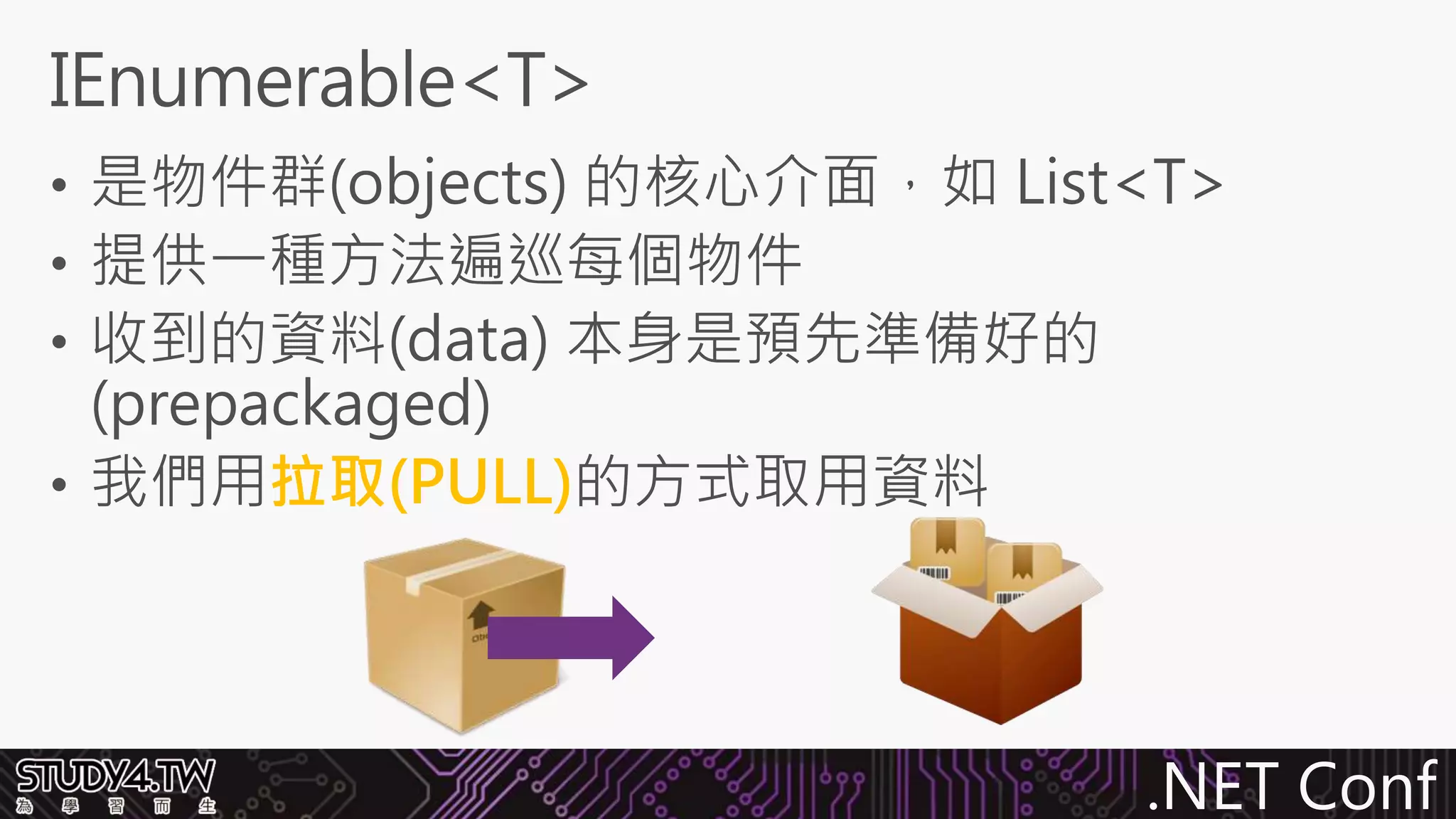 .NET Conf
拉取(PULL)
 