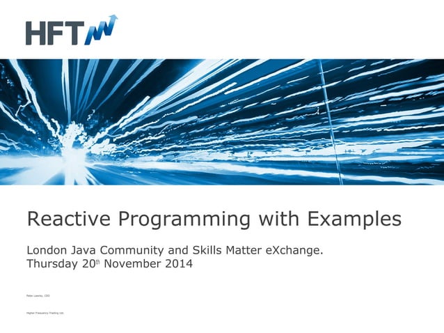 Reactive programming with examples | PPT