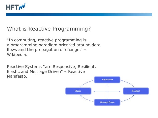 Reactive programming with examples