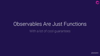 @ladyleet
Observables Are Just Functions
With a lot of cool guarantees
 