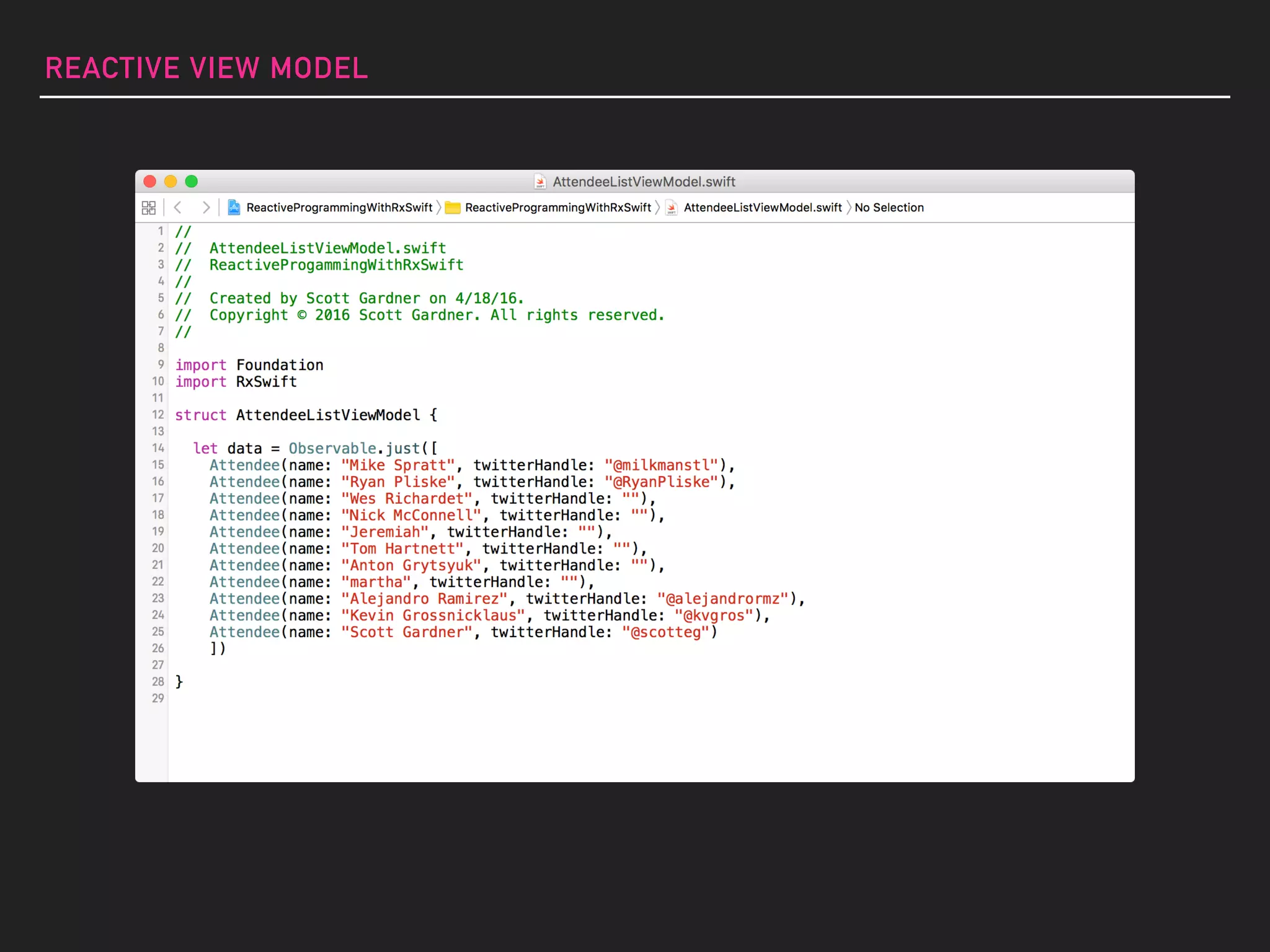 REACTIVE VIEW MODEL
 