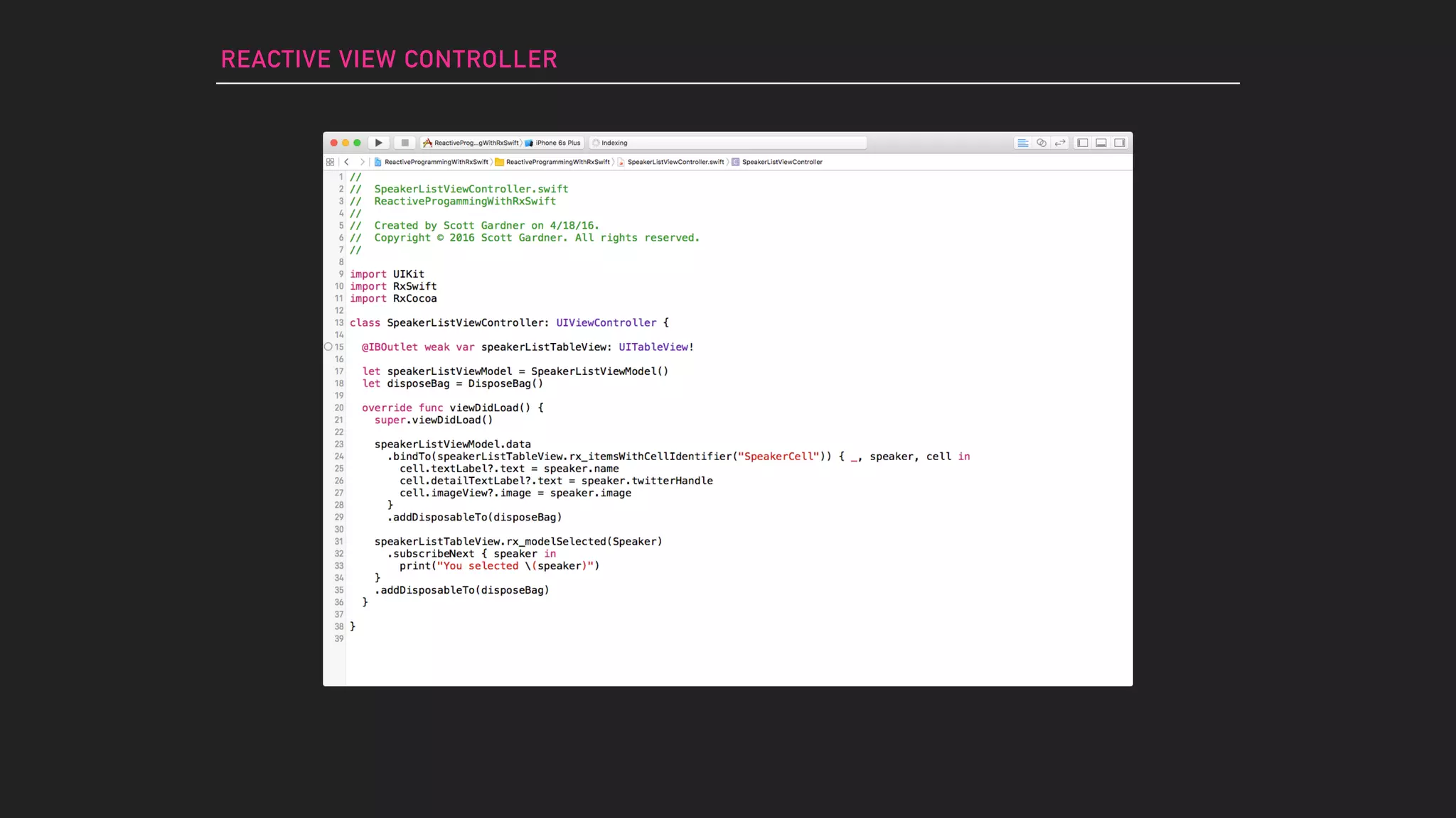 REACTIVE VIEW CONTROLLER
 