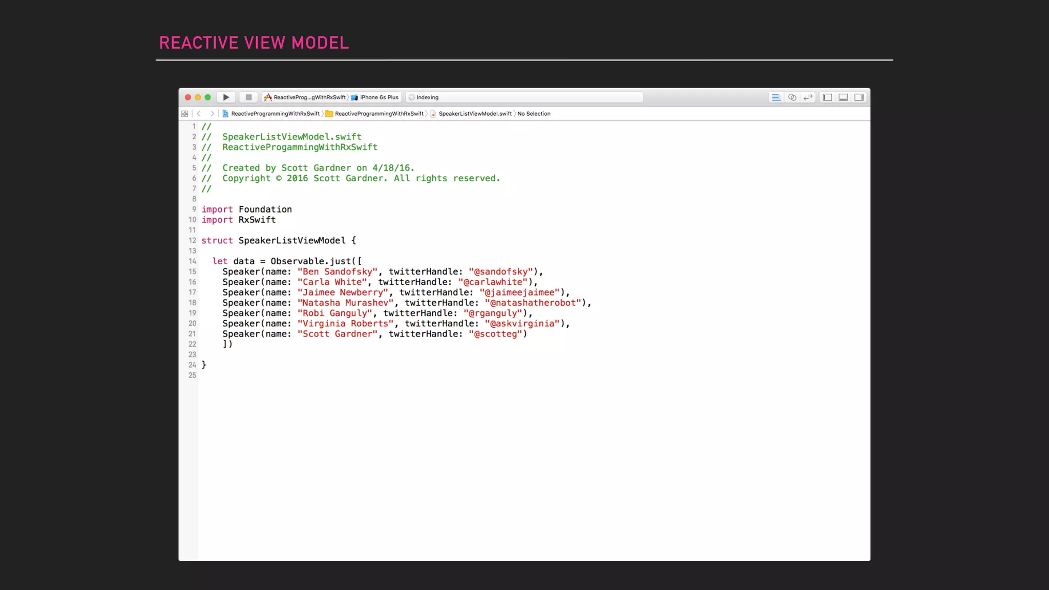 REACTIVE VIEW MODEL
 