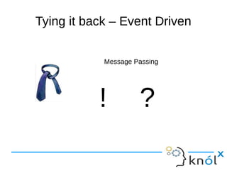 Tying it back – Event Driven 
Message Passing 
! ? 
 