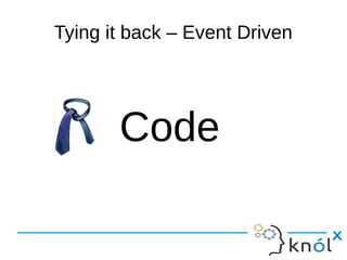 Tying it back – Event Driven 
Code 
 