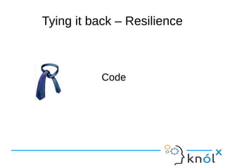 Tying it back – Resilience 
Code 
 