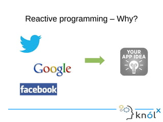 Reactive pprrooggrraammmmiinngg –– WWhhyy?? 
 