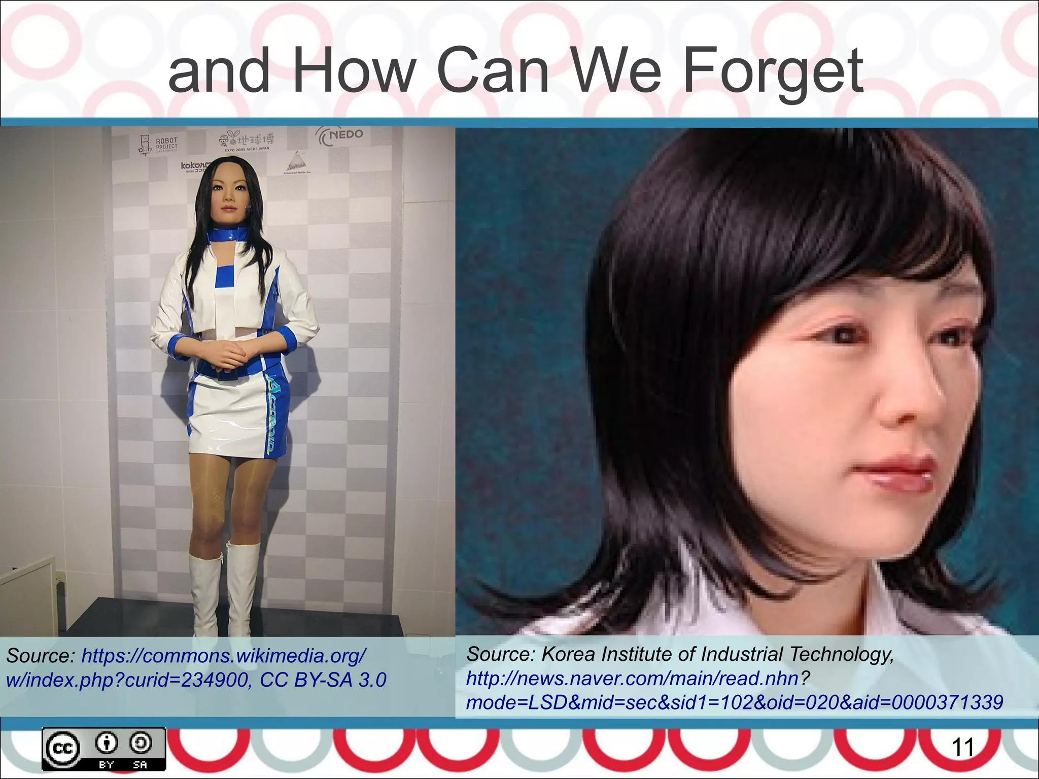 and How Can We Forget
11
Source: https://commons.wikimedia.org/
w/index.php?curid=234900, CC BY-SA 3.0
Source: Korea Institute of Industrial Technology,
http://news.naver.com/main/read.nhn?
mode=LSD&mid=sec&sid1=102&oid=020&aid=0000371339
 