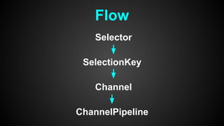 Flow
Selector
SelectionKey
Channel
ChannelPipeline
 