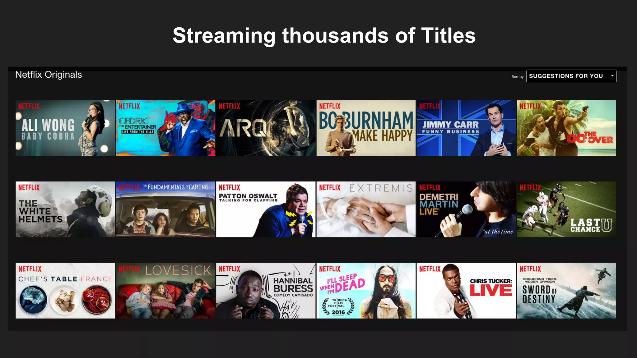 Streaming thousands of Titles
 
