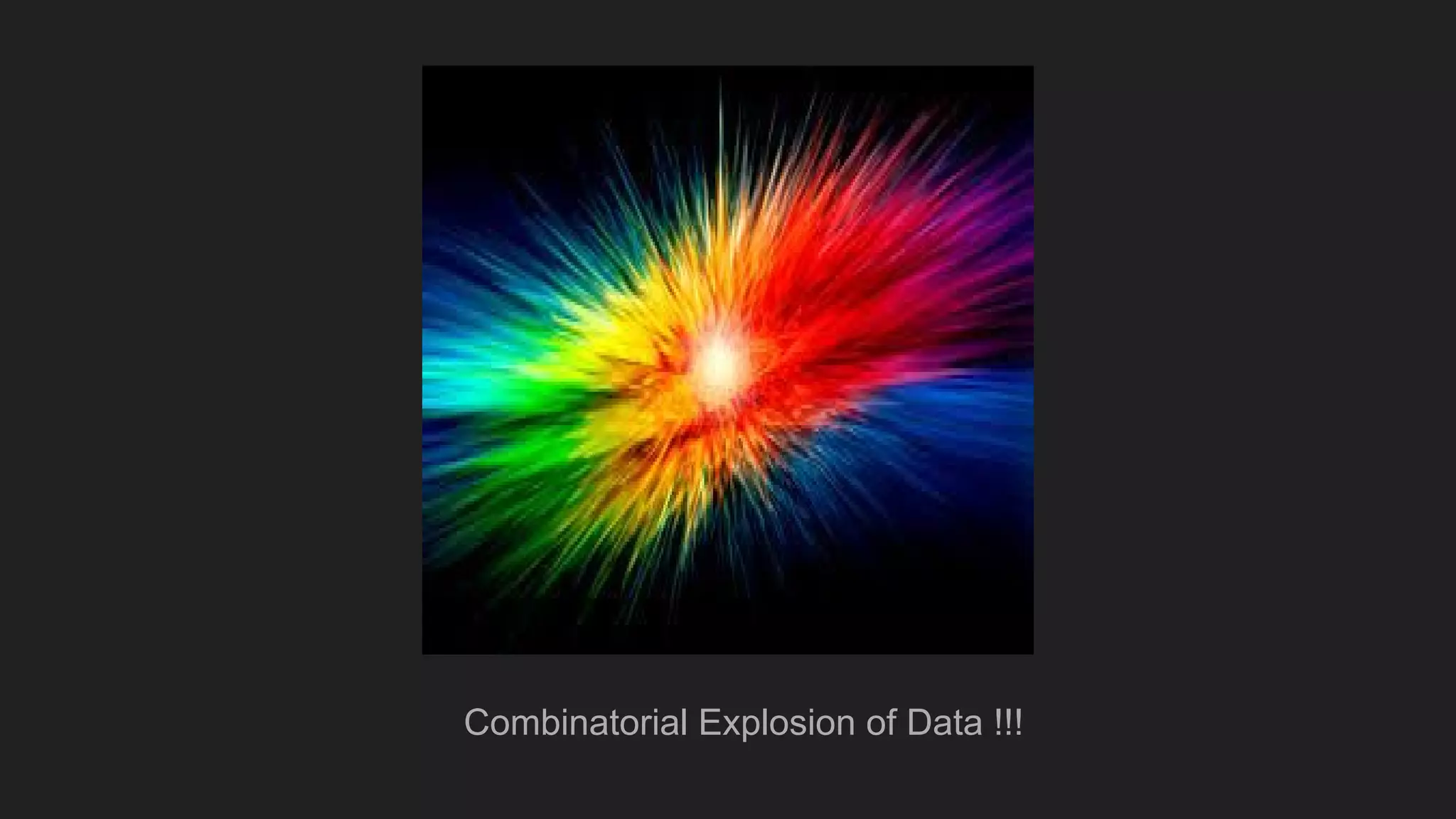 Combinatorial Explosion of Data !!!
 
