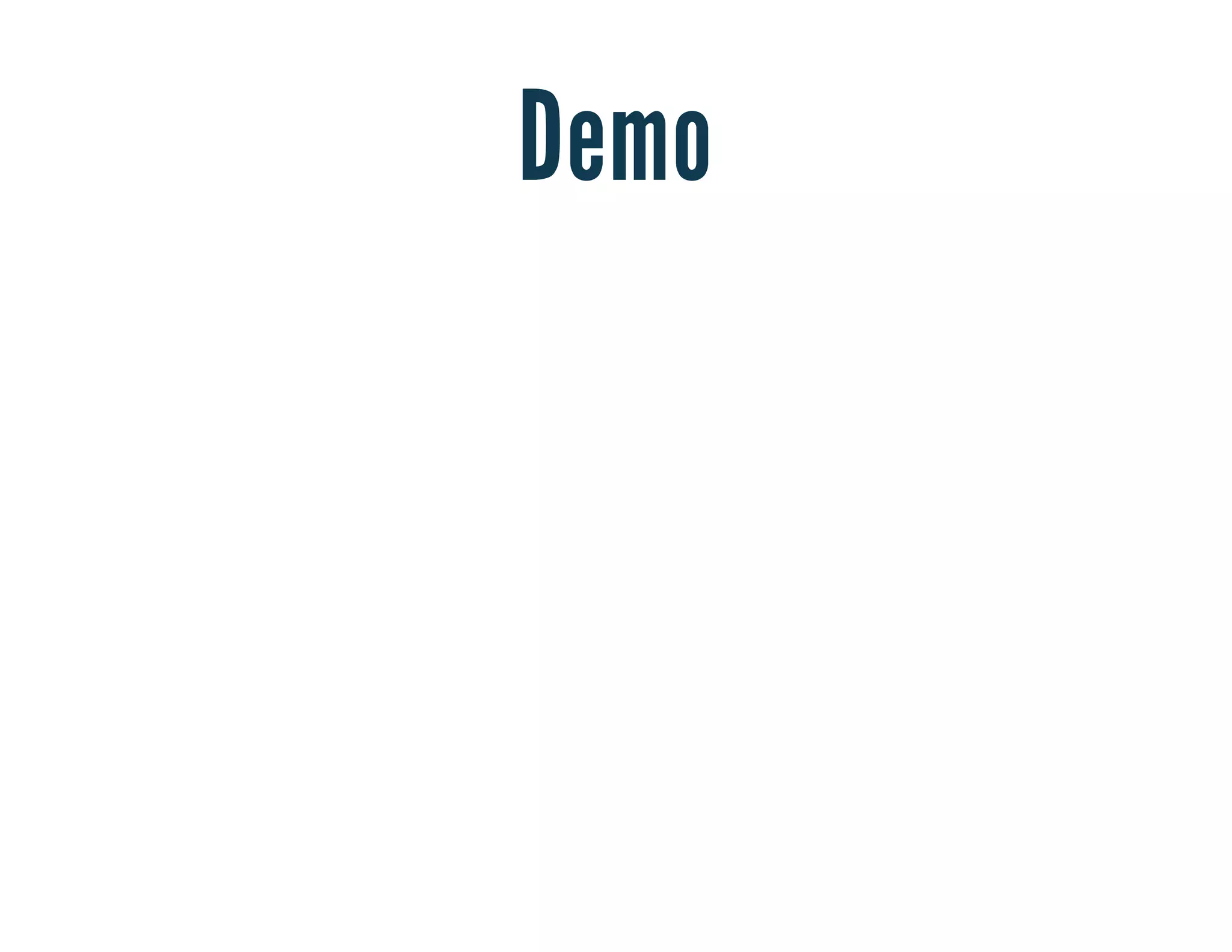 Demo 
 